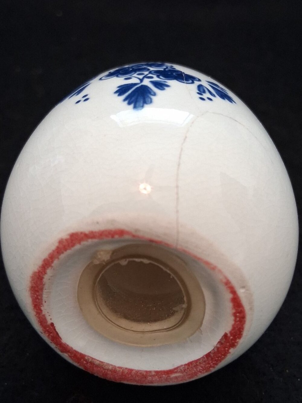 Vintage Delft Blue Hand Painted Egg-Shaped Salt and Pepper Shakers Windmill - Picture 9 of 10